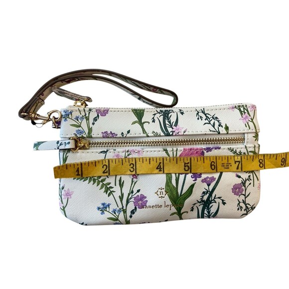 Nanette Lepore SLIM WRISTLET WALLET Clutch FLORAL Multicolor LEATHER Tropical - Picture 4 of 5